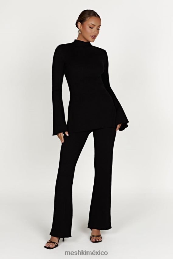Meshki pantalones de punto jovie negro ropa H48F8H1393