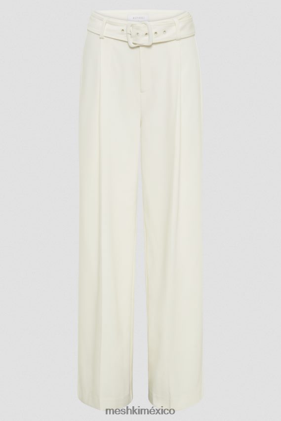 Meshki pantalones de traje con pernera ancha tenley Marfil ropa H48F8H1248