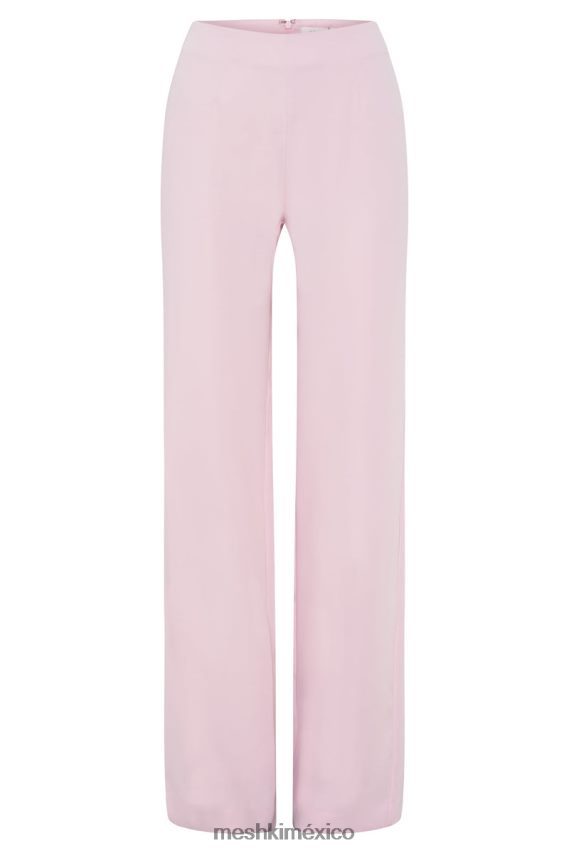 Meshki pantalones de traje de talle bajo laurie rubor rosa ropa H48F8H1462