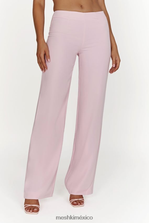 Meshki pantalones de traje de talle bajo laurie rubor rosa ropa H48F8H1462