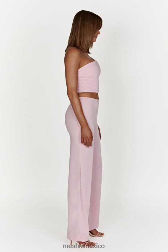 Meshki pantalones de traje de talle bajo laurie rubor rosa ropa H48F8H1462