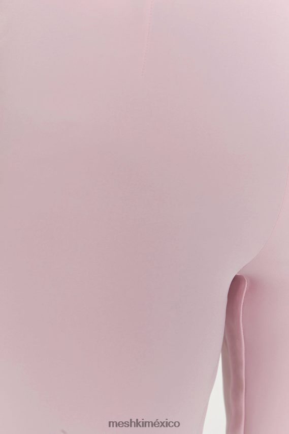 Meshki pantalones de traje de talle bajo laurie rubor rosa ropa H48F8H1462