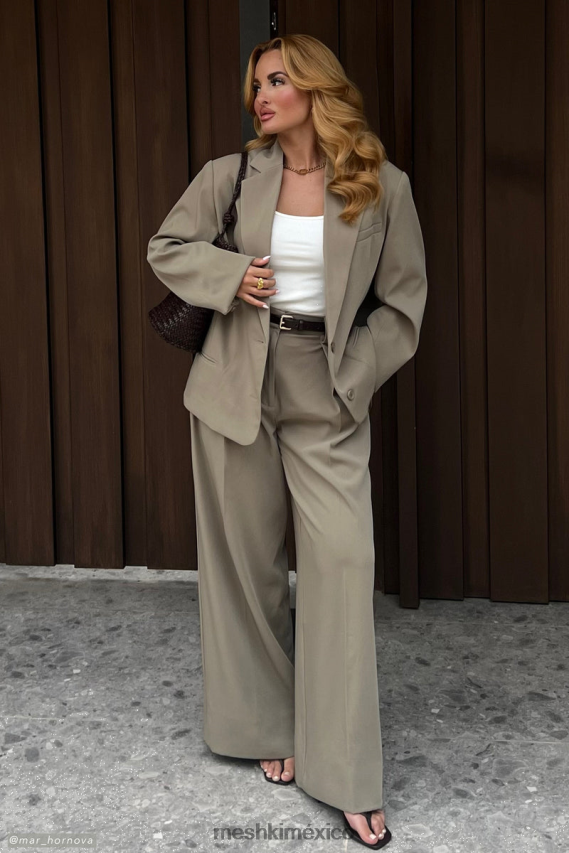 Meshki pantalones jemima rectos aceituna ropa H48F8H1440