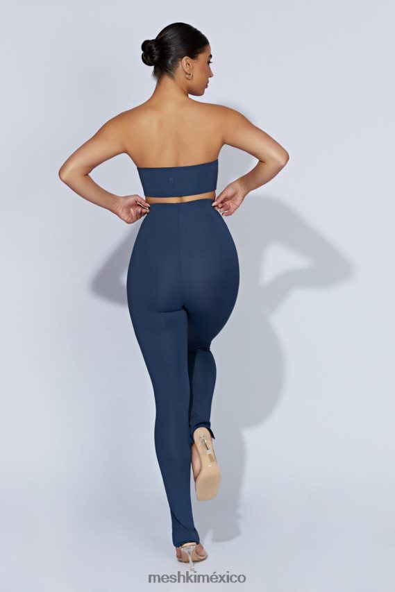 Meshki leggings michelle con abertura lateral azul marino de medianoche ropa H48F8H1597