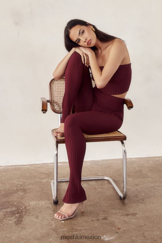 Meshki leggins jordi de punto con abertura lateral chocolate con cerezas ropa H48F8H1473