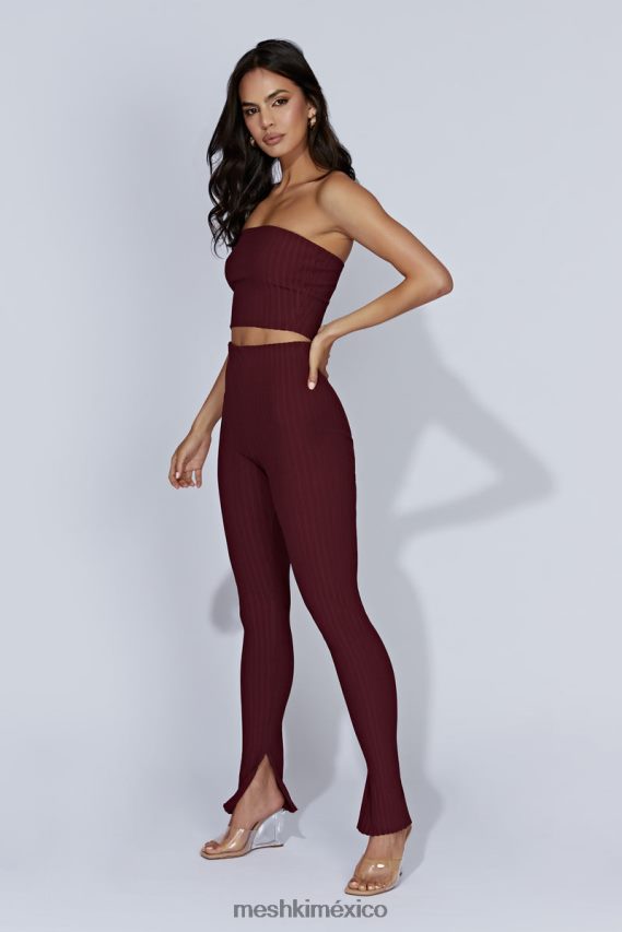 Meshki leggins jordi de punto con abertura lateral chocolate con cerezas ropa H48F8H1473