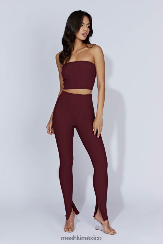 Meshki leggins jordi de punto con abertura lateral chocolate con cerezas ropa H48F8H1473