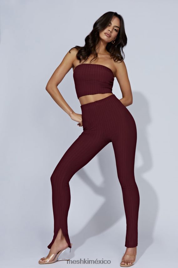 Meshki leggins jordi de punto con abertura lateral chocolate con cerezas ropa H48F8H1473
