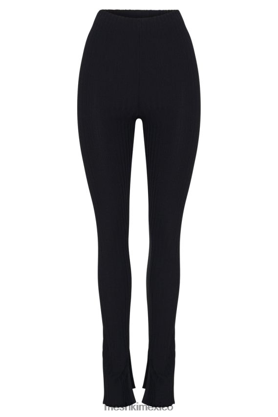 Meshki leggins jordi de punto con abertura lateral negro ropa H48F8H1587