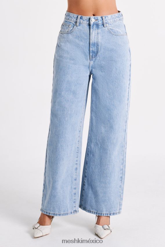 Meshki jeans holgados color cuervo lavado azul medio ropa H48F8H1243