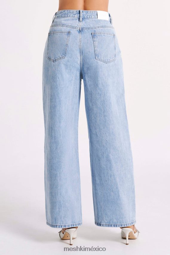 Meshki jeans holgados color cuervo lavado azul medio ropa H48F8H1243