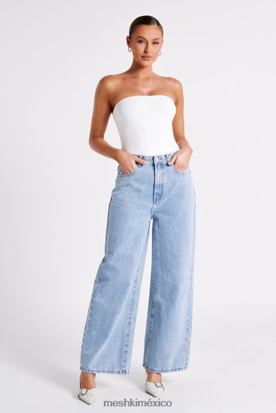 Meshki jeans holgados color cuervo lavado azul medio ropa H48F8H1243