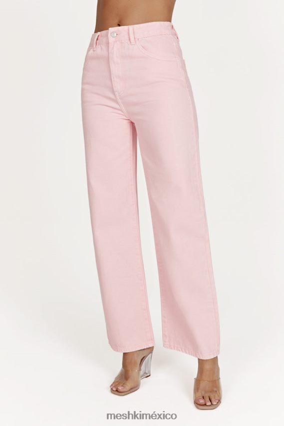 Meshki vaqueros ainsley de talle medio rubor rosa ropa H48F8H1605