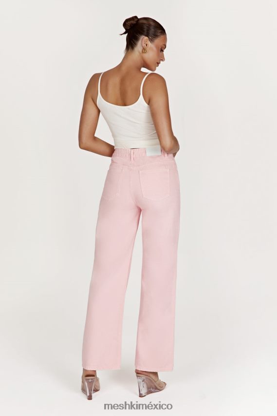 Meshki vaqueros ainsley de talle medio rubor rosa ropa H48F8H1605