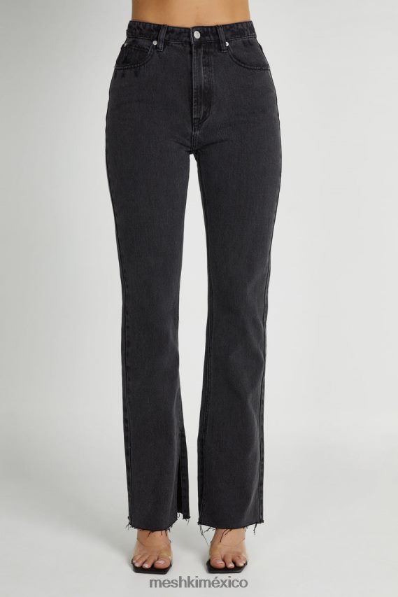 Meshki vaqueros rectos lauren negro lavado ropa H48F8H1232