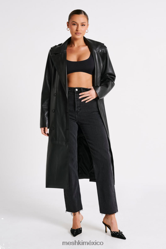 Meshki gabardina lexington de poliuretano negro ropa H48F8H1617