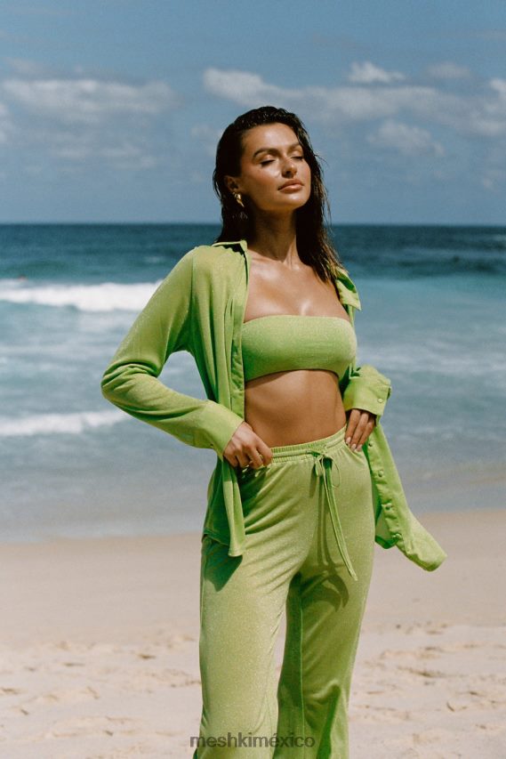 Meshki Top tipo pareo Lucille Shimmer brillo de lima ropa H48F8H1100