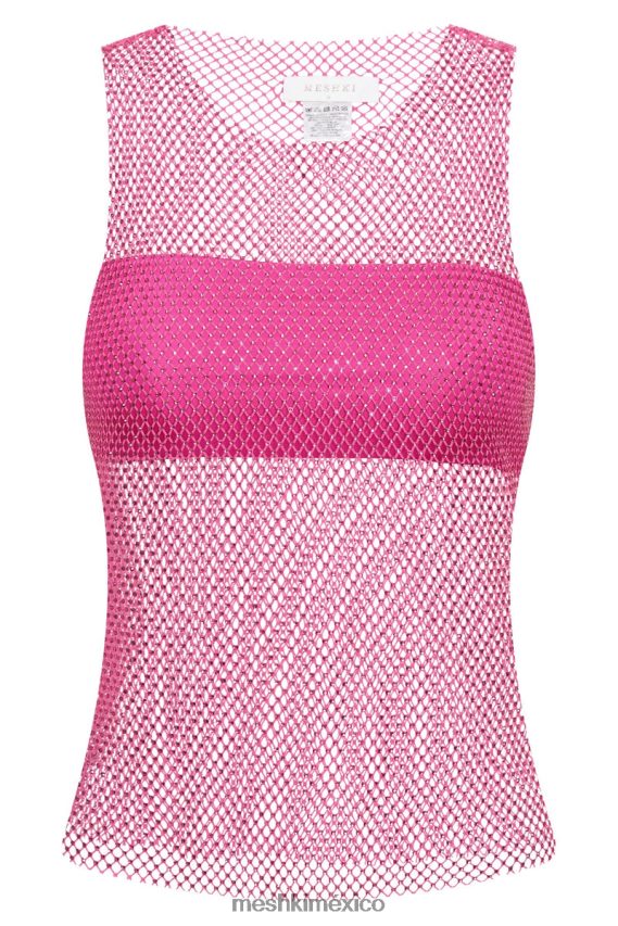 Meshki camiseta sin mangas de malla con diamantes emerson Rosa Rosa ropa H48F8H988