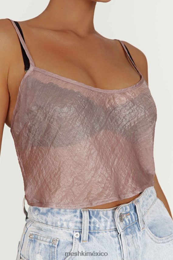 Meshki camisola iridiscente kiana gris pardo ropa H48F8H1027