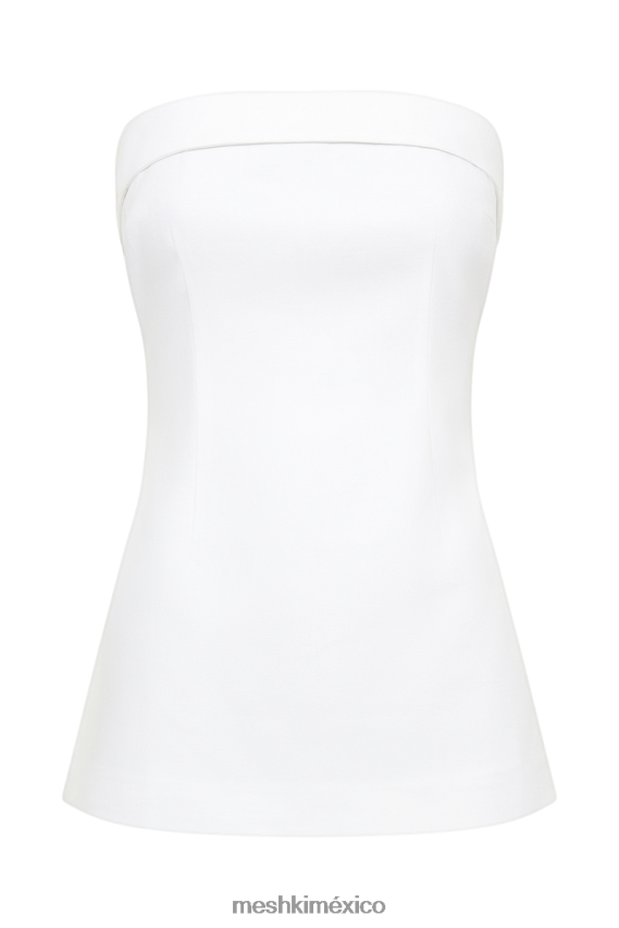 Meshki top aieleen de lino sin tirantes con lazo en la espalda blanco ropa H48F8H877