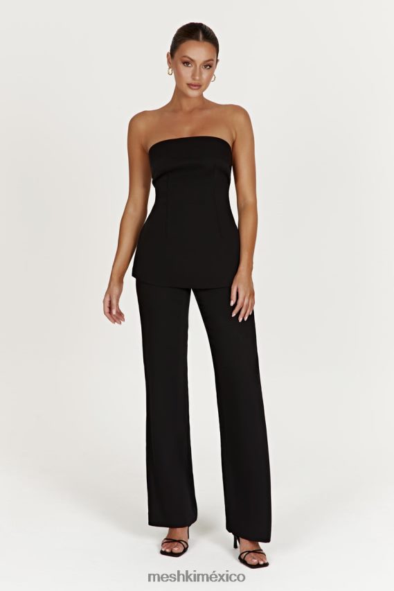 Meshki top astrid sin tirantes con lazo en la espalda negro ropa H48F8H862