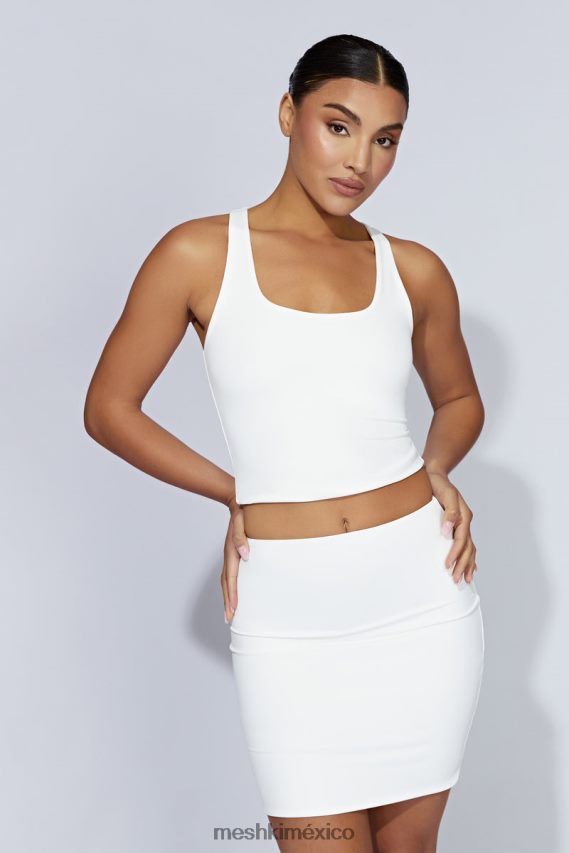 Meshki top con espalda estilo nadador alyssa blanco ropa H48F8H1166