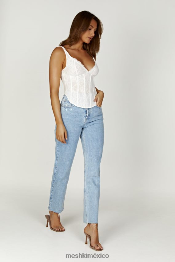 Meshki top corpiño de encaje elsie blanco ropa H48F8H866