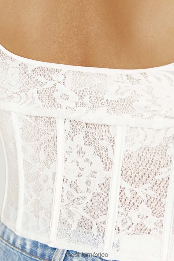 Meshki top corpiño de encaje elsie blanco ropa H48F8H866