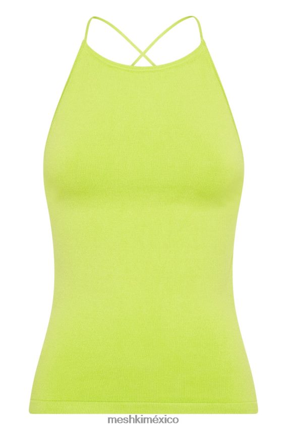 Meshki top de línea larga kelly verde fresco ropa H48F8H1063