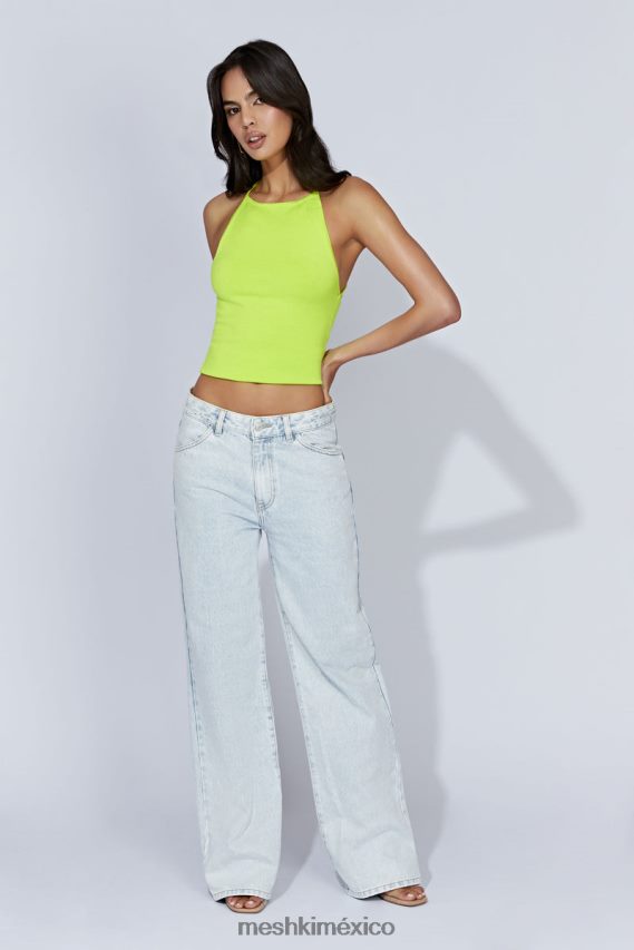 Meshki top de línea larga kelly verde fresco ropa H48F8H1063