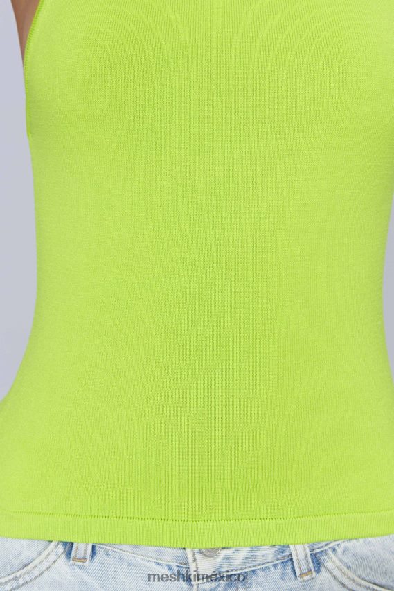 Meshki top de línea larga kelly verde fresco ropa H48F8H1063