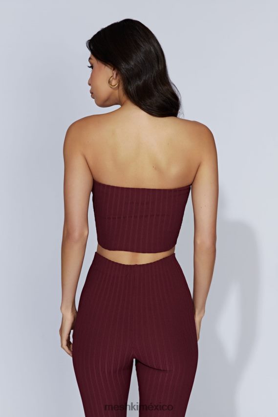 Meshki top de punto sin tirantes jordi chocolate con cerezas ropa H48F8H1012