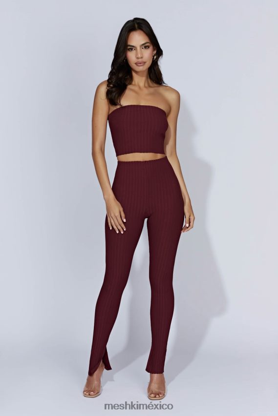 Meshki top de punto sin tirantes jordi chocolate con cerezas ropa H48F8H1012