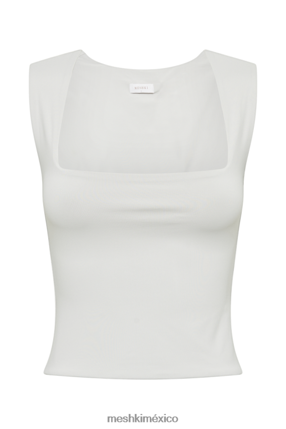 Meshki top largo de nailon reciclado Linley gris hielo ropa H48F8H775