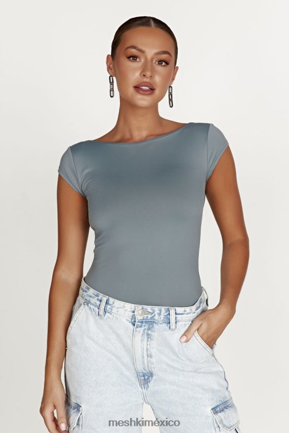 Meshki top largo reyna de nailon reciclado carbón ligero ropa H48F8H849