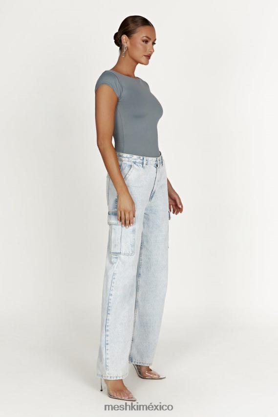 Meshki top largo reyna de nailon reciclado carbón ligero ropa H48F8H849