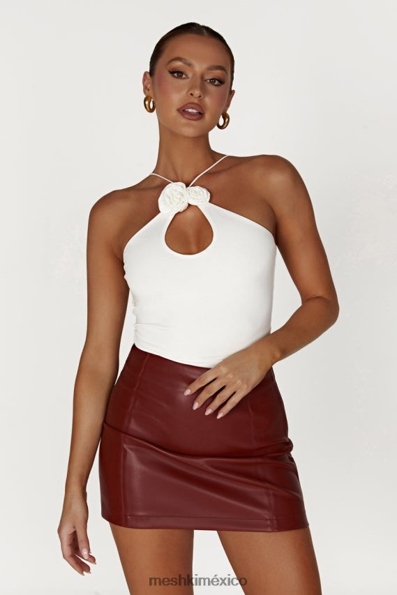 Meshki top sin mangas adeline rose blanco ropa H48F8H779