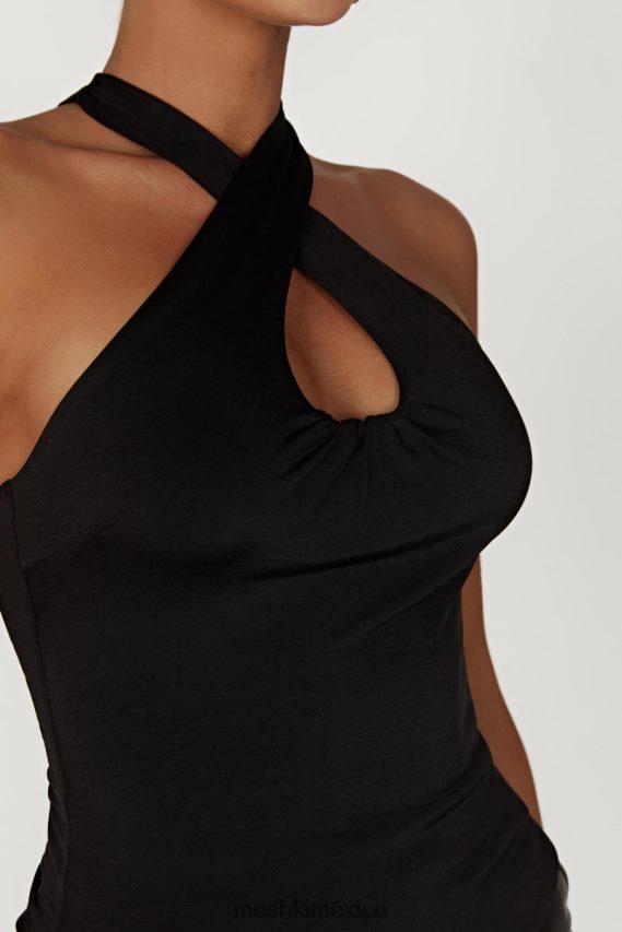 Meshki top sin mangas ailsa con abertura en forma de cerradura negro ropa H48F8H944