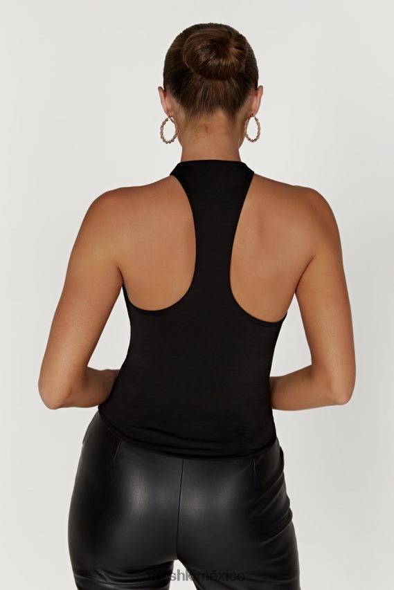 Meshki top sin mangas ailsa con abertura en forma de cerradura negro ropa H48F8H944