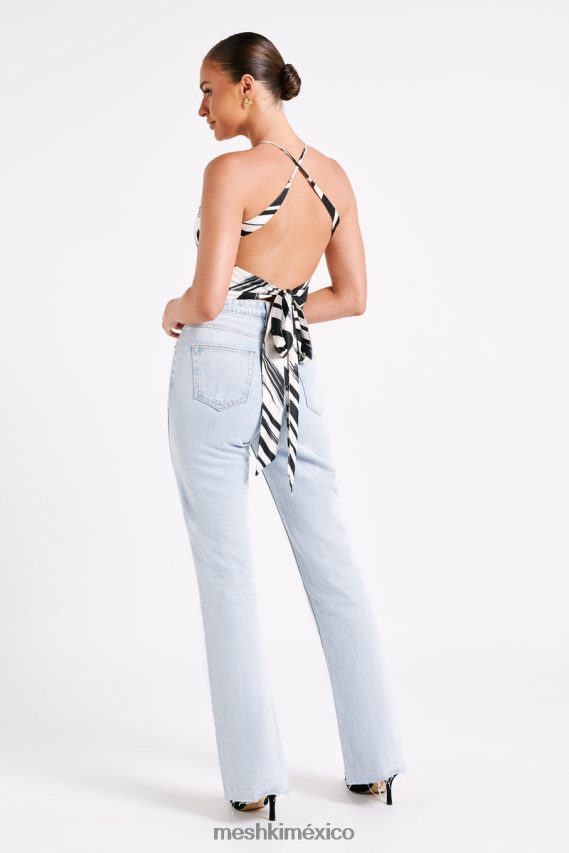 Meshki top sin mangas con estampado Felicia impresión abstracta ropa H48F8H753