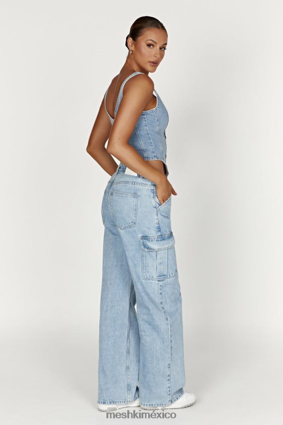 Meshki top vaquero con corsé Leilani azul medio ropa H48F8H761