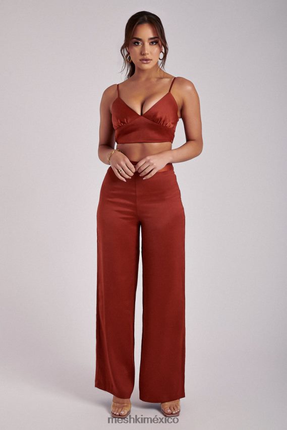 Meshki top corto de satén ashley cobre ropa H48F8H1204