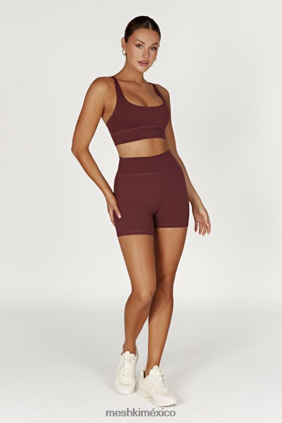 Meshki top corto de tirantes con espalda en V elise caoba ropa H48F8H941