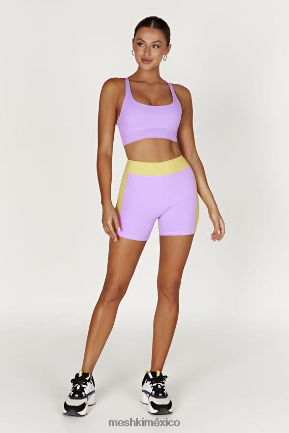 Meshki top corto de tirantes con espalda en V elise lila ropa H48F8H1115