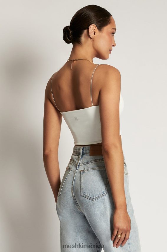 Meshki top corto de tirantes yvonne blanco ropa H48F8H938