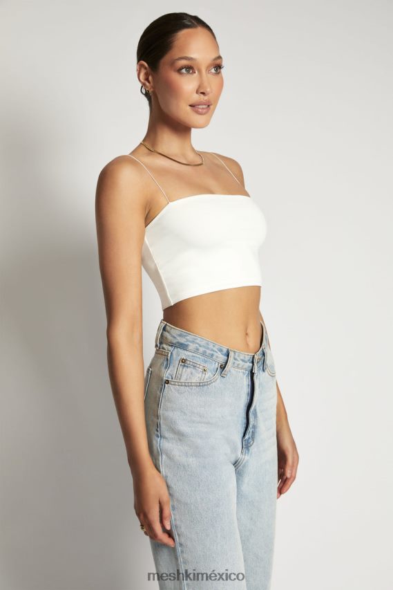 Meshki top corto de tirantes yvonne blanco ropa H48F8H938