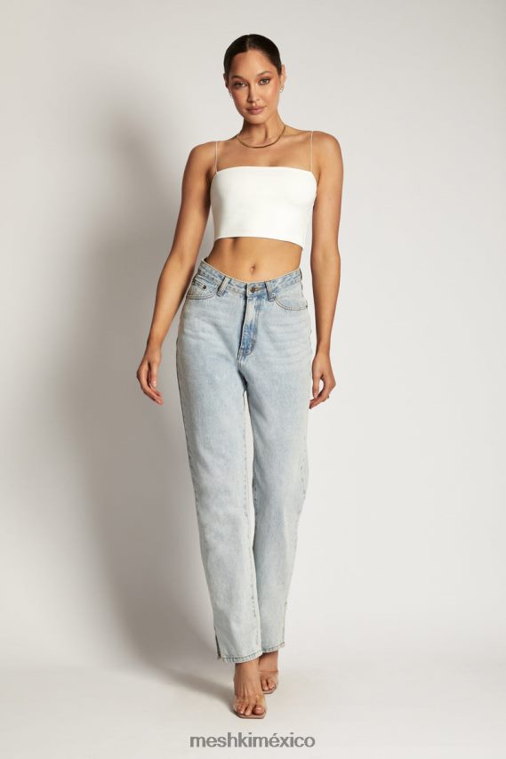 Meshki top corto de tirantes yvonne blanco ropa H48F8H938