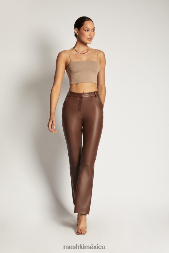 Meshki top corto de tirantes yvonne latté ropa H48F8H1198