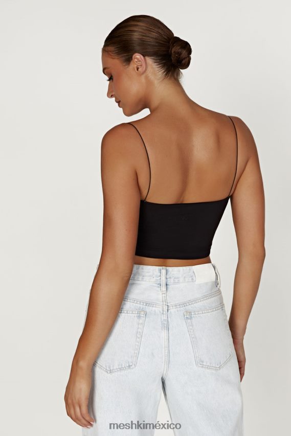 Meshki top corto de tirantes yvonne negro ropa H48F8H939