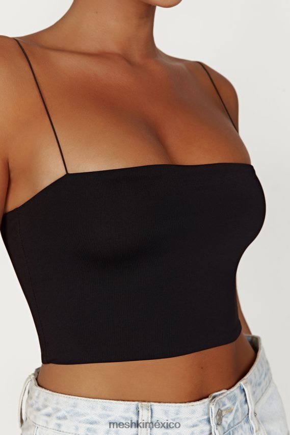 Meshki top corto de tirantes yvonne negro ropa H48F8H939